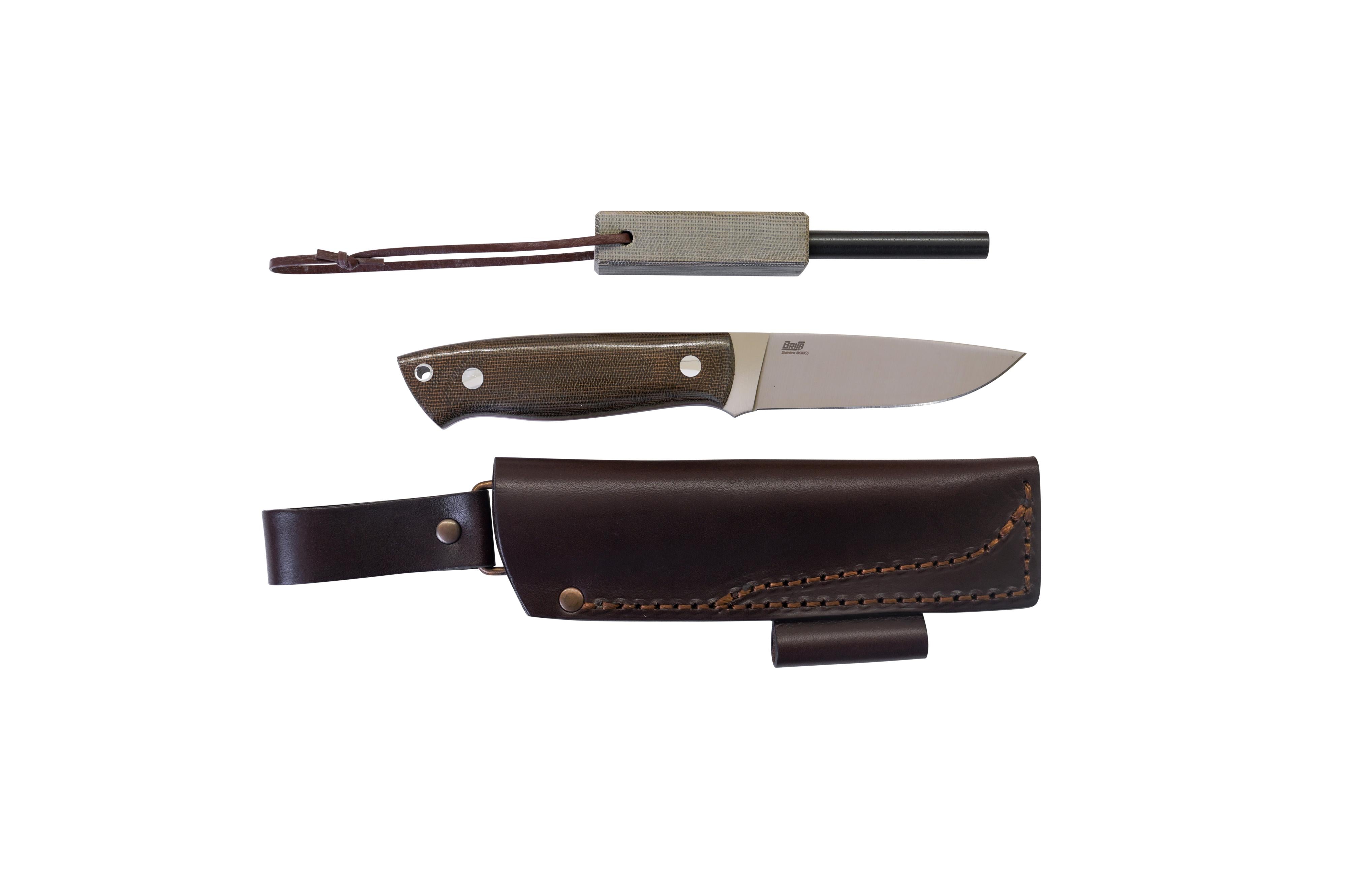 Brisa trapper 95  -  green micarta