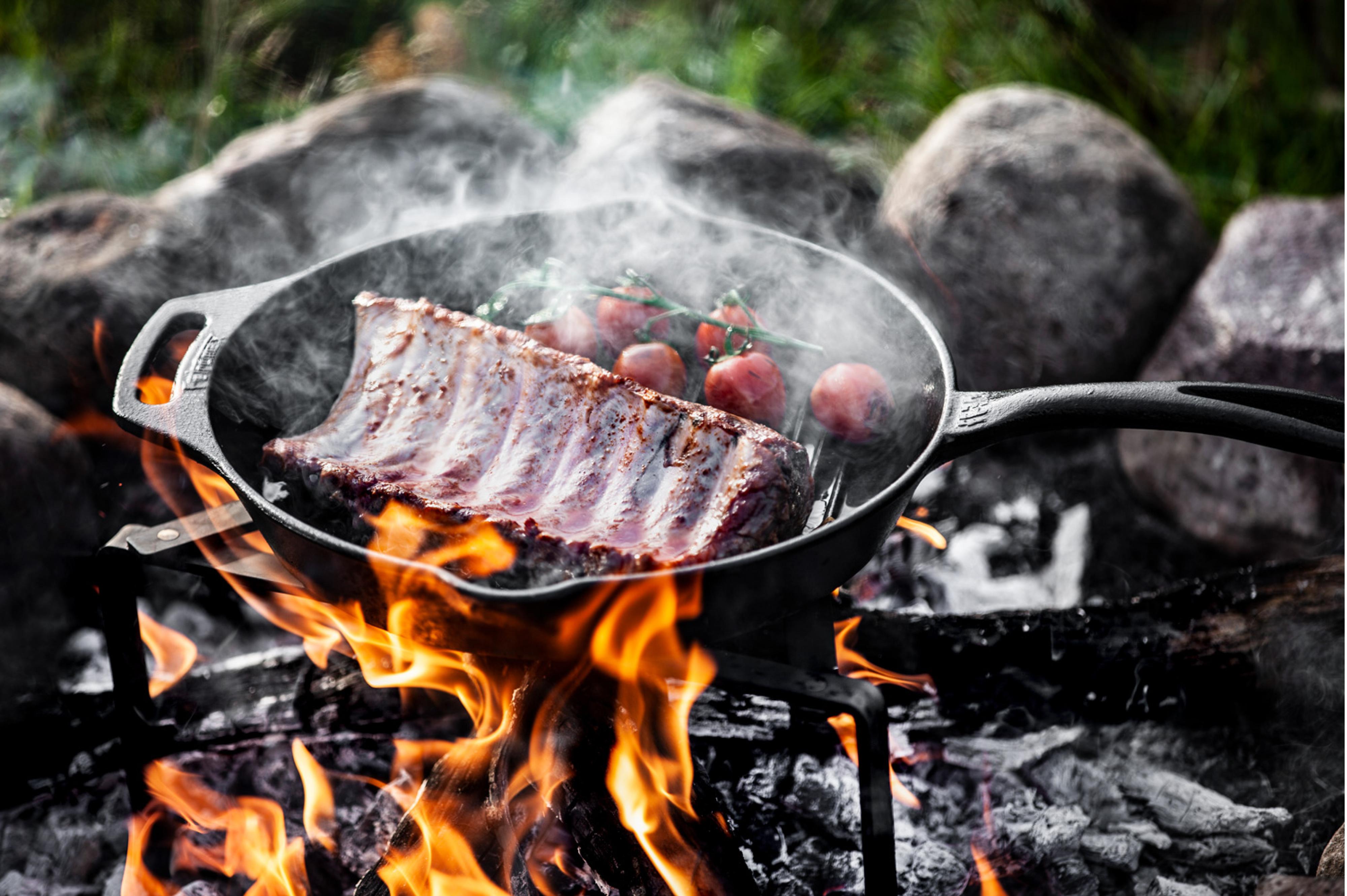 Grill-Feuerpfanne gp30 mit Stiel