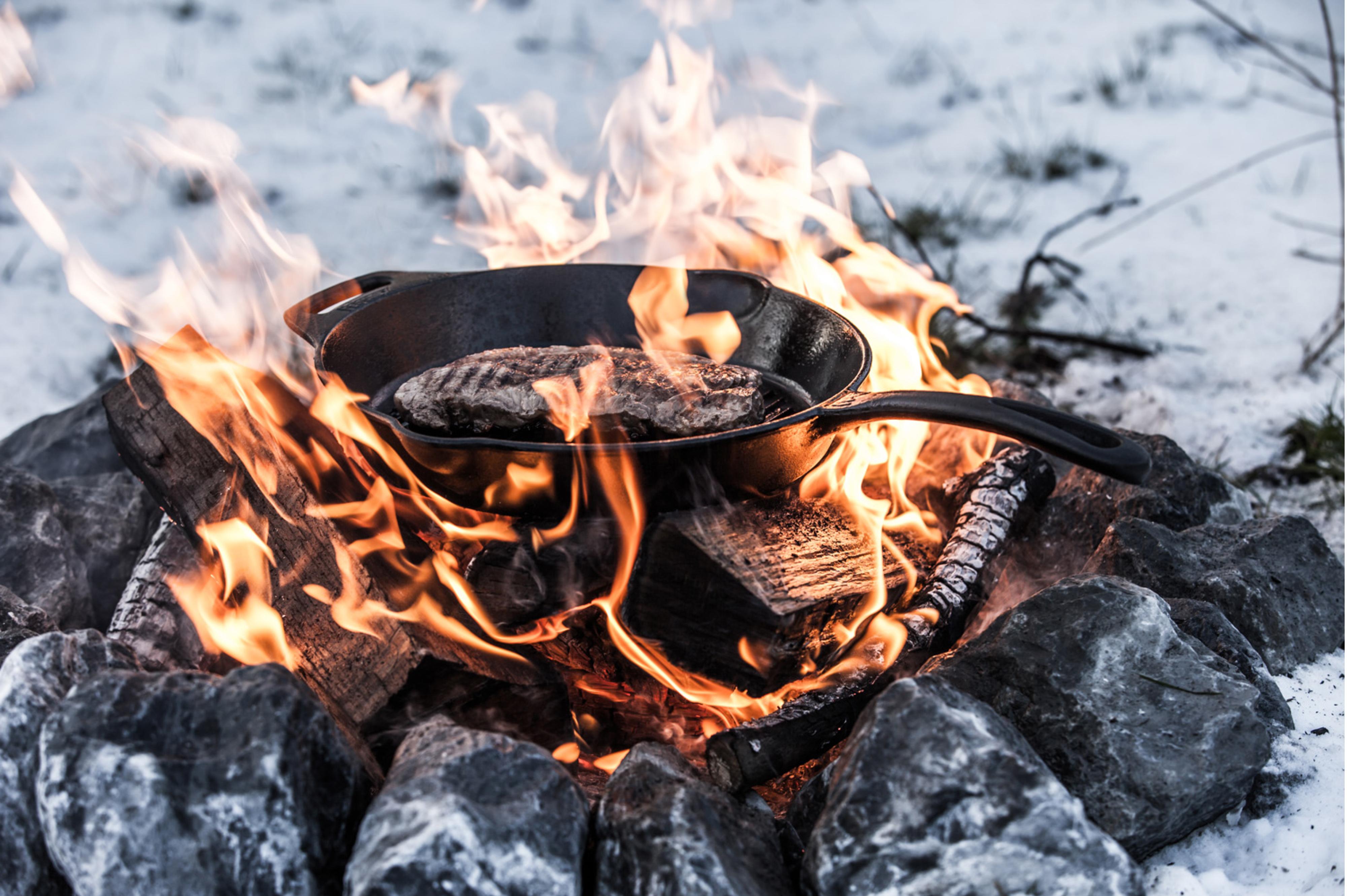 Grill-Feuerpfanne gp30 mit Stiel