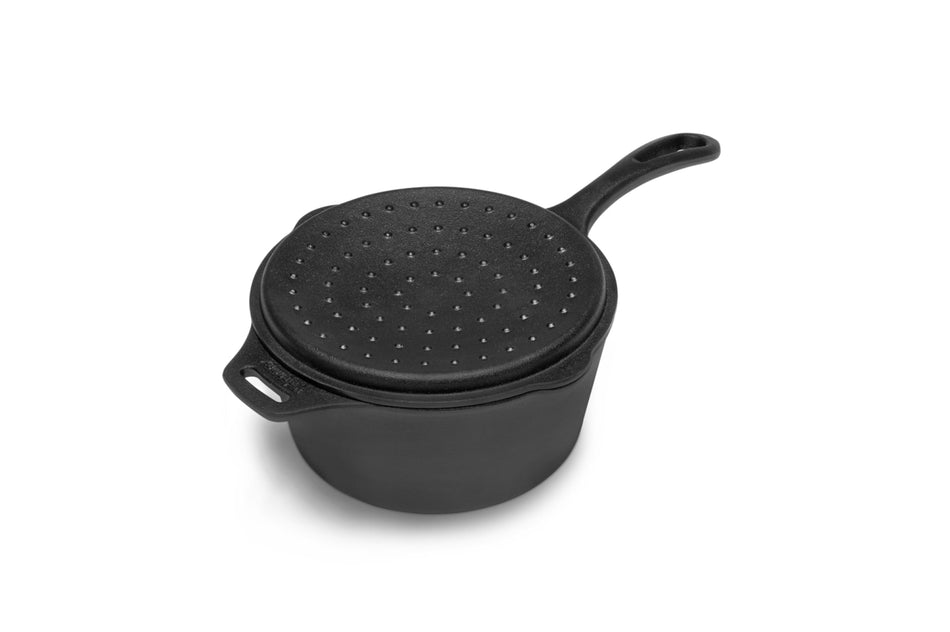 Gusseiserne Kasserolle mit Deckel kr2